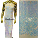 Floral Star Leaf Design - Aqua Iridescent