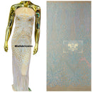 Floral Star Leaf Design - Aqua Iridescent