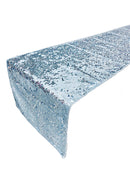 Taffeta Sequins Table Runner - Baby Blue - 12" x 90" Sequins on Taffeta Event Decor Table Runner