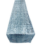 Taffeta Sequins Table Runner - Baby Blue - 12" x 90" Sequins on Taffeta Event Decor Table Runner