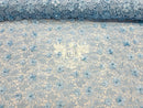 Guipure Lace Fabric - Baby Blue - Floral Bridal Guipure Lace with Pearls Sold by the Yard