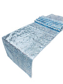 Taffeta Sequins Table Runner - Baby Blue - 12" x 90" Sequins on Taffeta Event Decor Table Runner