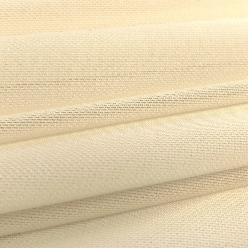 Power Mesh Fabric - Beige - Nylon Lycra Spandex 4 Way Stretch Fabric 58"/60" By Yard