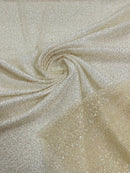 Beaded Lace 3D Fabric - Beige - Handmade Heavy Embroidery Beaded Lace Fabric By Yard