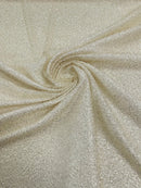 Beaded Lace 3D Fabric - Beige - Handmade Heavy Embroidery Beaded Lace Fabric By Yard