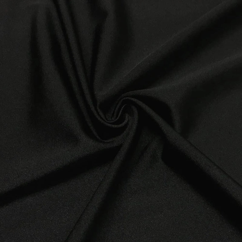 Shiny Milliskin Fabric - Black - 58" Spandex 4 Way Stretch Fabric Sold by The Yard (Pick a Size)