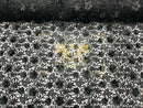 Guipure Lace Fabric - Black - Floral Bridal Guipure Lace with Pearls Sold by the Yard