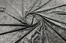 Crushed Stretch Velvet Fabric - Black- 60'' Stretch Velvet Fabric for Sewing, Apparel, Craft {Choose Qty}