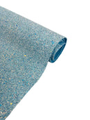 Chunky Glitter Vinyl Fabric - Blue Iridescent - 54" Sparkle Crafting Glitter Vinyl Fabric By Yard