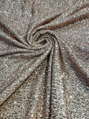 Mille Stripe Spandex Sequins - Blush - 4 Way Stretch Lace Spandex Mesh Sold By Yard