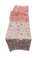 3D Butterfly Table Runner - Blush Pink - 12" x 90" 3D Butterfly Mesh Runner