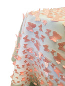 3D Butterfly Table Cover - Blush Pink - 52" x 102" 3D Butterfly Mesh Tablecloth