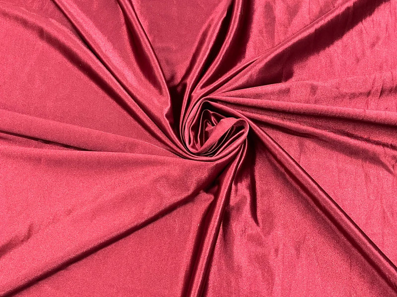 Lycra Spandex Shiny Fabric - Burgundy - 80% Polyester 20% Spandex Sold By The Yard (Pick a Size)