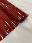 Metallic Glitter Vinyl Fabric - Burgundy - Faux Leather Sparkle Glitter Fabric - 54" Sold By The Yard