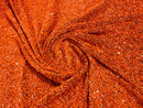 Neón Sequins Fabric on Stretch Velvet - By The Yard - all Over 5mm Sequins 58”/60