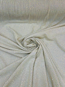 Rhinestones Power Mesh Fabric - Champagne - 4 Way Stretch Power Mesh Crystal RhineStones Sold by Yard