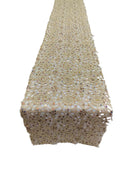 Spider Sequins Design Table Runner - Champagne - 12" x 90" Spider Web Sequins Table Runner