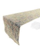 Lace Sequins Design Table Runner - Champagne - 12" x 90" Lace Sequins Table Runner