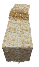 3D Butterfly Table Runner - Champagne - 12" x 90" 3D Butterfly Mesh Runner