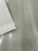 Metallic Glitter Vinyl Fabric - Dark Silver - Faux Leather Sparkle Glitter Fabric - 54" Sold By The Yard