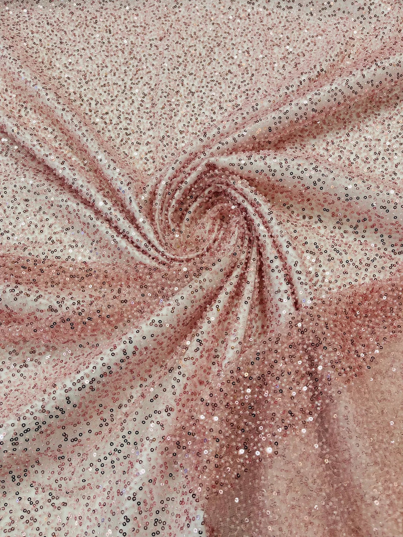 Beaded Lace 3D Fabric - Dusty Pink - Handmade Heavy Embroidery Beaded Lace Fabric By Yard