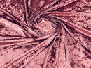 Crushed Stretch Velvet Fabric - Dusty Rose - 60'' Stretch Velvet Fabric for Sewing, Apparel, Craft {Choose Qty}