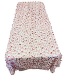 3D Butterfly Table Cover -Dusty Rose - 52" x 102" 3D Butterfly Mesh Tablecloth