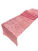 Taffeta Sequins Table Runner - Dusty Rose - 12" x 90" Sequins on Taffeta Event Decor Table Runner