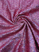 Milliskin Mini Glitz Sequins - Dusty Rose - 4 Way Stretch Milliskin Stretch Spandex Fabric Sold By Yard