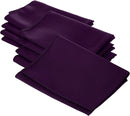 18" x 18" Polyester Poplin Napkins - Eggplant - Solid Rectangular Polyester Napkins for Table Decoration