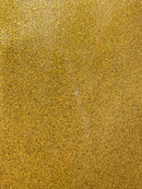 Metallic Glitter Vinyl Fabric - Gold - Faux Leather Sparkle Glitter Fabric - 54" Sold By The Yard