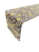 12" x 90" Metallic Floral Table Runner - Gold / Pink - Floral Table Runners for Event Decoration