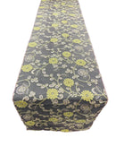 12" x 90" Metallic Floral Table Runner - Gold / Pink - Floral Table Runners for Event Decoration