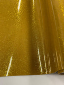Metallic Glitter Vinyl Fabric - Gold