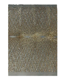 Diamond Geometric Sequins - Gold on Black - 2 Way Stretch Lace Geometric Fabric Sold By Yard