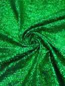 Milliskin Mini Glitz Sequins - Green - 4 Way Stretch Milliskin Stretch Spandex Fabric Sold By Yard