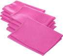 18" x 18" Polyester Poplin Napkins - Hot Pink - Solid Rectangular Polyester Napkins for Table Decoration