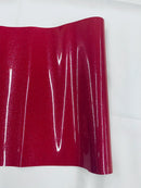 Metallic Glitter Vinyl Fabric - Hot Pink - Faux Leather Sparkle Glitter Fabric - 54" Sold By The Yard