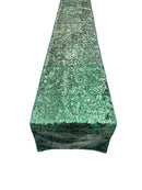 Taffeta Sequins Table Runner - Hunter Green - 12" x 90" Sequins on Taffeta Event Decor Table Runner