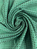 Rhinestones Solid Color Fabric - Hunter Green - 4 Way Stretch Soft Solid Fabric with Crystal RhineStones Sold by Yard