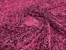 Neón Sequins Fabric on Stretch Velvet - By The Yard - all Over 5mm Sequins 58”/60