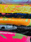 Iridescent Sequin on Stretch Velvet With Reversible Sequins Shining 2-way Stretch (Pick a Size)