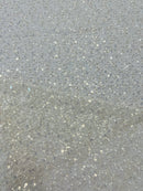 Beaded Sequins Mesh Fabric - White - Embroidered Beaded Wedding Bridal Fabric with Sequins By The Yard