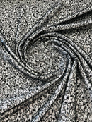 Beaded Sequins Mesh Fabric - Black - Embroidered Beaded Wedding Bridal Fabric with Sequins By The Yard