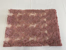Fancy Border Flower Cluster Fabric - Dusty Rose - Embroidered Floral Pattern on Lace Mesh By Yard