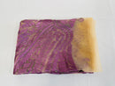 Leaf Pattern Fancy Fabric - Purple - Embroidered Pattern on Lace Mesh Sold By Yard