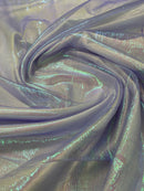 Crushed Sheer Organza - Iridescent Lilac - 45" Organza Fabric for Fashion, Crafts, Decorations By Yard