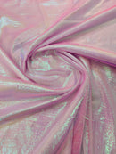 Crushed Sheer Organza - Iridescent Pink - 45" Organza Fabric for Fashion, Crafts, Decorations By Yard