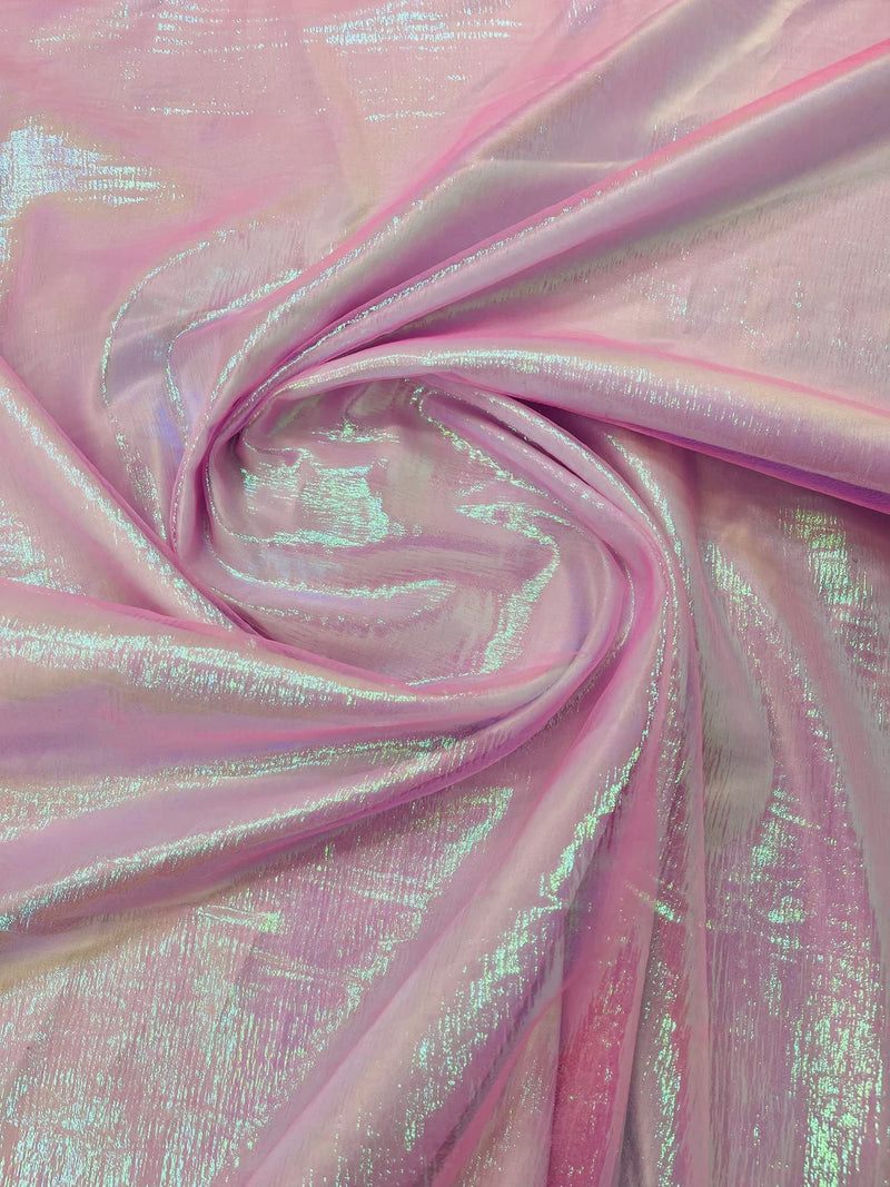 Crushed Sheer Organza - Iridescent Pink - 45" Organza Fabric for Fashion, Crafts, Decorations By Yard