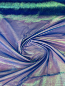 Crushed Sheer Organza - Iridescent Royal Blue - 45" Organza Fabric for Fashion, Crafts, Decorations By Yard